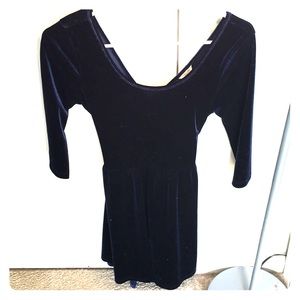 Navy velvet dress